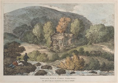 Veduta sul fiume Camel Cornwall, da Vedute in Cornwall, 12 aprile 1812 da Thomas Rowlandson