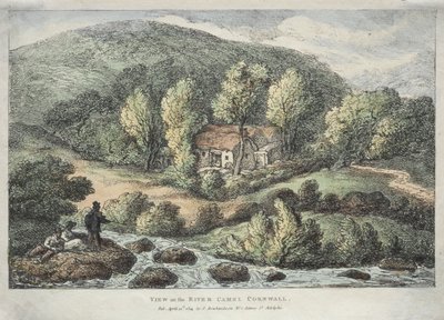 Vedute in Cornovaglia: Vista sul fiume Camel, Cornovaglia, 1812 da Thomas Rowlandson