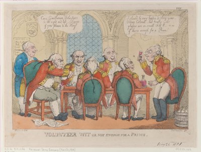 Volontario Spiritoso o Non Abbastanza per un Primo Ministro da Thomas Rowlandson