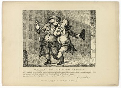 Passeggiata lungo la High Street, dal Tour delle Ebridi di Boswell da Thomas Rowlandson