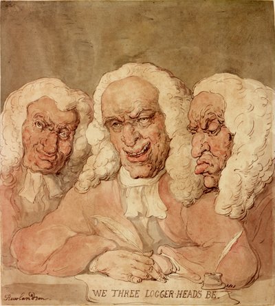 Noi tre teste di legno da Thomas Rowlandson