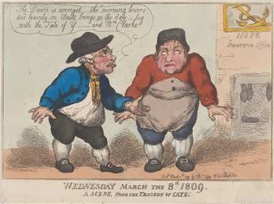 Mercoledì 8 Marzo 1809, Una Scena dalla Tragedia di Catone da Thomas Rowlandson