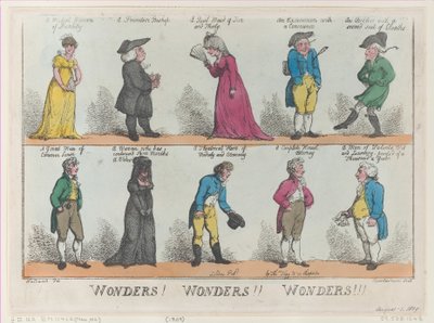 Meraviglie! Meraviglie!! Meraviglie!!!, [1 agosto 1809], ristampa., [1 agosto 1809], ristampa da Thomas Rowlandson