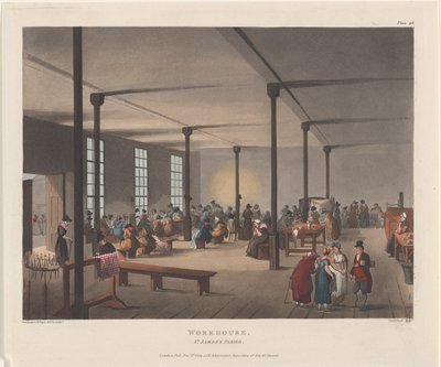 Ospizio, Parrocchia di St. James, 1 dicembre 1809 da Thomas Rowlandson