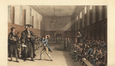 Giovane studente che si diploma in una scuola per ragazzi da Thomas Rowlandson