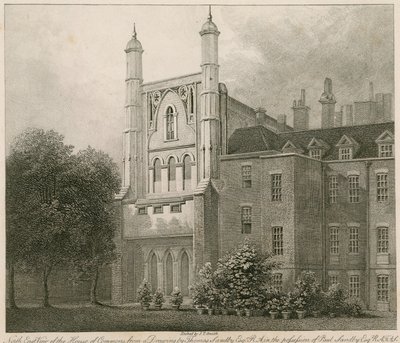 Vista nord-est della Camera dei Comuni da un disegno di Thomas Sandby RA da Thomas Sandby