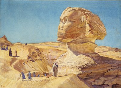 La Grande Sfinge alle Piramidi di Giza, 1854 da Thomas Seddon
