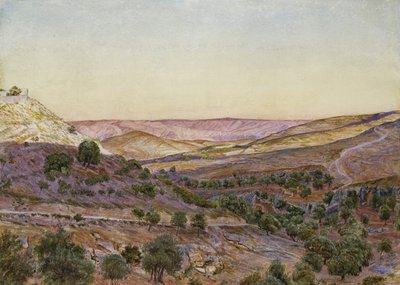 Le colline di Moab e la valle di Hinnom, 1854 da Thomas Seddon