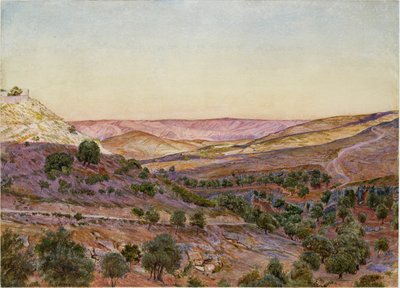 Le colline di Moab e la valle di Hinnom, 1854 da Thomas Seddon