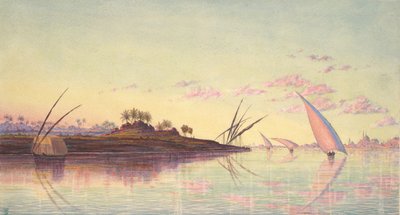 Veduta sul Nilo vicino al Cairo, ca. 1855 da Thomas Seddon