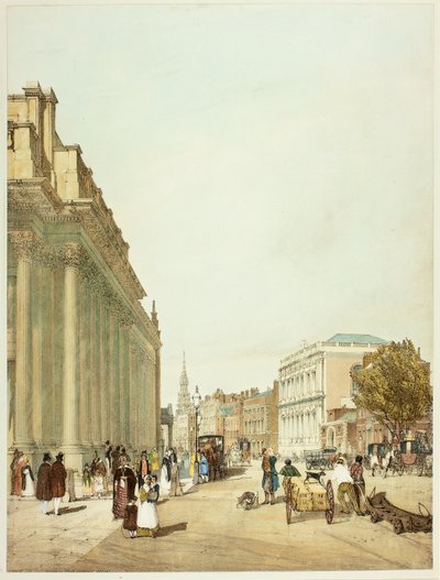 Board of Trade, Whitehall, da Downing Street, tavola otto da Original Views of London as It Is da Thomas Shotter Boys