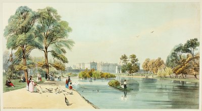 Buckingham Palace da St. James Park, tavola undici da Vedute originali di Londra com