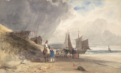 Figure su una spiaggia, Francia settentrionale da Thomas Shotter Boys