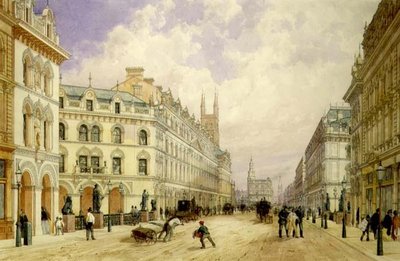 Viadotto di Holborn verso Est, Città di Londra da Thomas Shotter Boys
