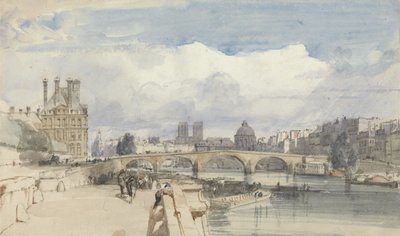 Le Pont Royal, Parigi, c.1828 da Thomas Shotter Boys