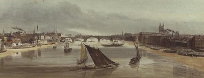 Ponte di Londra dal Ponte di Southwark (Monumento a sinistra) da Thomas Shotter Boys