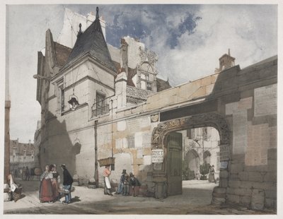 Architettura pittoresca a Parigi, Gand, Anversa, Rouen: Hôtel de Cluny, Parigi da Thomas Shotter Boys
