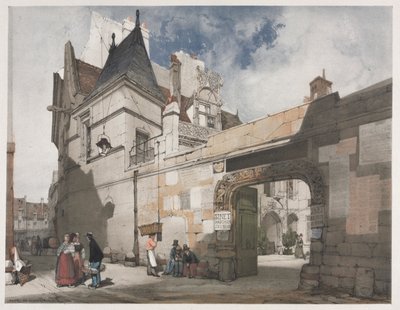 Architettura pittoresca a Parigi, Gand, Anversa, Rouen: Hôtel de Cluny, Parigi da Thomas Shotter Boys