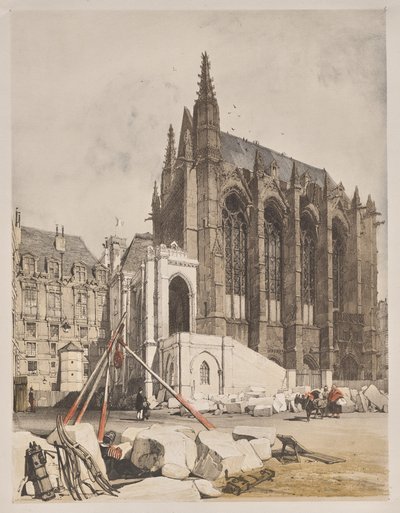 Architettura pittoresca a Parigi, Gand, Anversa, Rouen: La Sainte-Chapelle, Parigi da Thomas Shotter Boys