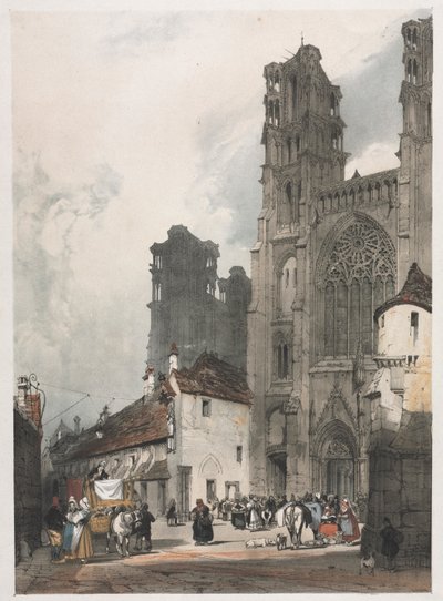 Architettura pittoresca a Parigi, Gand, Anversa, Rouen: Laon, Francia da Thomas Shotter Boys