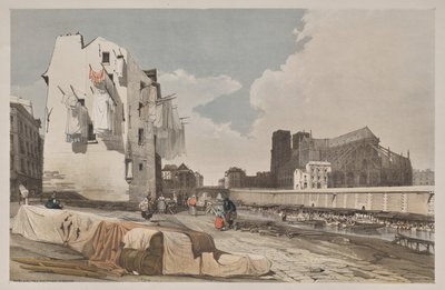 Architettura pittoresca a Parigi, Gand, Anversa, Rouen: Notre Dame, Parigi, dal Quai St. Bernard da Thomas Shotter Boys