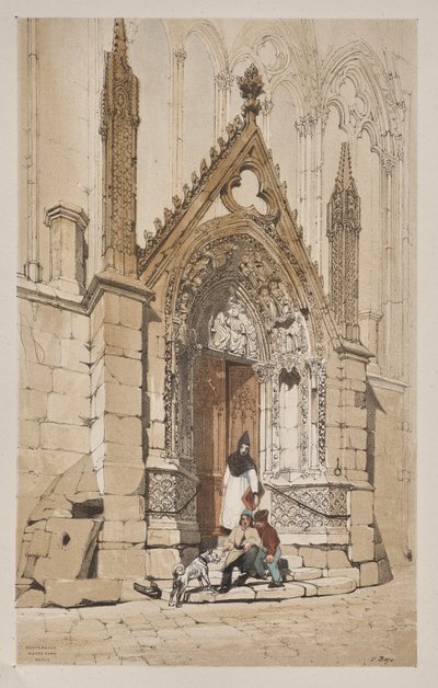 Architettura pittoresca a Parigi, Gand, Anversa, Rouen: Porte Rouge, Nôtre Dame, Parigi da Thomas Shotter Boys