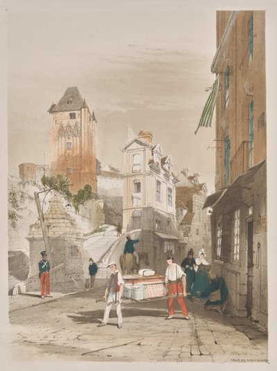 Architettura pittoresca a Parigi, Gand, Anversa, Rouen: Tour de Remy, Dieppe, Francia da Thomas Shotter Boys