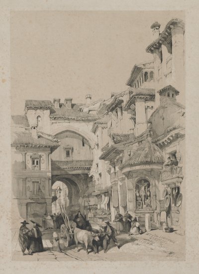 Schizzi pittoreschi in Spagna: Porta della Vivarrambla, Granada, 1837 da Thomas Shotter Boys