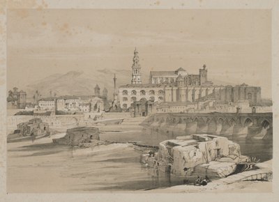 Schizzi pittoreschi in Spagna: Resti di un ponte romano sul Guadalquivir, Cordova, 1837 da Thomas Shotter Boys