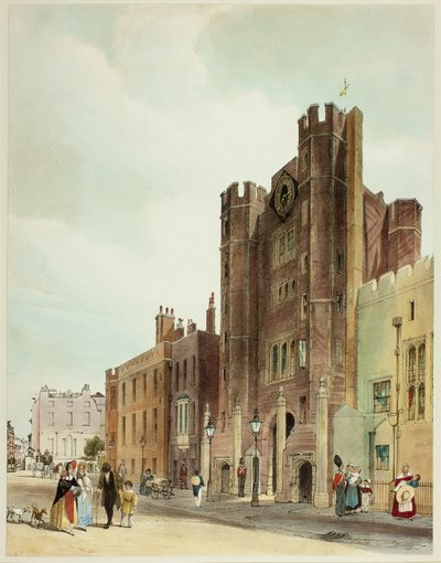 Palazzo di St. James, tavola dieci da Original Views of London as It Is da Thomas Shotter Boys