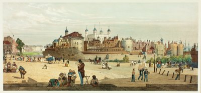 La Torre e la Zecca da Great Tower Hill, tavola due da Vedute originali di Londra com