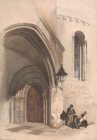 Pagina del titolo di una serie di litografie di Londra da Thomas Shotter Boys