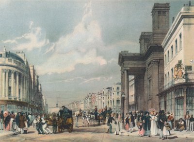 Vista di Regent Street verso il Quadrante con la Cappella di Hannover in primo piano da Thomas Shotter Boys