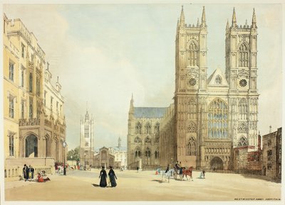 Abbazia di Westminster, Ospedale e Compagnia, tavola sette da Vedute Originali di Londra com