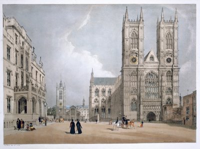 Abbazia di Westminster e ospedale, Londra, 1842 da Thomas Shotter Boys