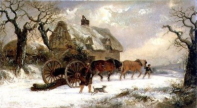 Trasporto di legname - Inverno da Thomas Smythe