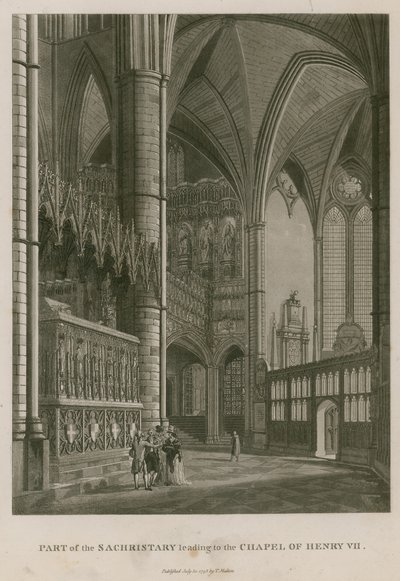 Parte della sacrestia che conduce alla Cappella di Enrico VII, Abbazia di Westminster, Londra da Thomas Snr. Malton