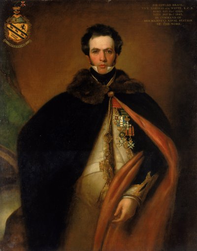 Ritratto del capitano Sir Edward Brace (ca. 1769-1843), che si distinse nella Marina britannica sui fronti del Mediterraneo, durante le guerre rivoluzionarie francesi (1792-1802) e napoleoniche (1803-1815) da Thomas Stewardson