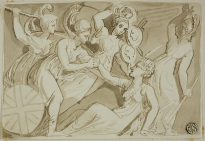 Guerriere che Vengono in Aiuto di Britannia da Thomas Stothard