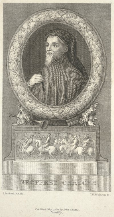 Geoffrey Chaucer, inciso da John Henry Robinson da Thomas Stothard