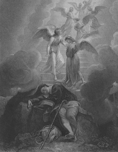 La visione di Giacobbe, Genesi 28, Versetto 10-16 da Thomas Stothard