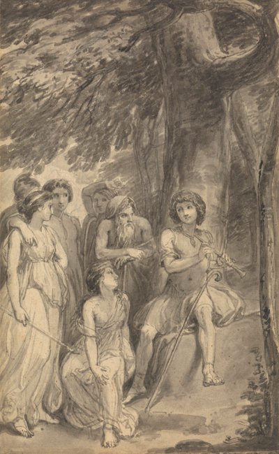Una delle sei illustrazioni per "Le avventure di Telemaco figlio di Ulisse" di Fénelon da Thomas Stothard