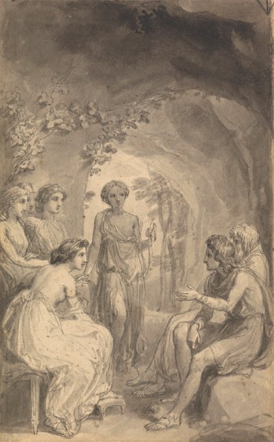 Una delle sei illustrazioni a "Le avventure di Telemaco figlio di Ulisse" di Fénelon da Thomas Stothard