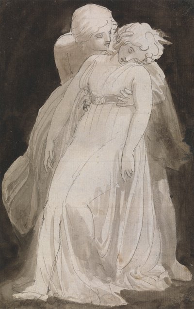 Sollecitudine: Un Uomo che Sostiene una Donna Svenuta da Thomas Stothard