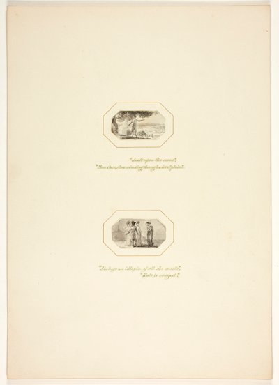 Studio per una tavola da Il compito da Thomas Stothard