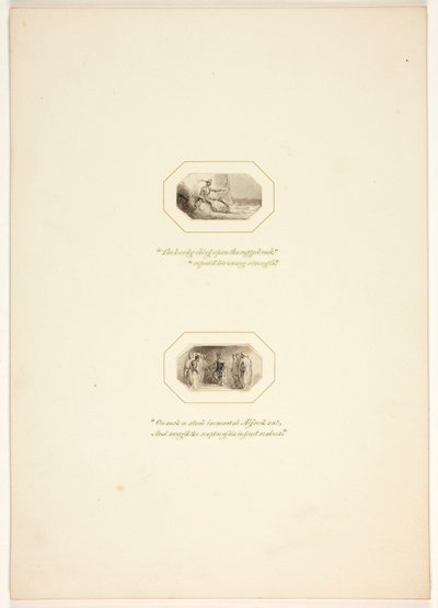 Studio per una tavola da The Task da Thomas Stothard