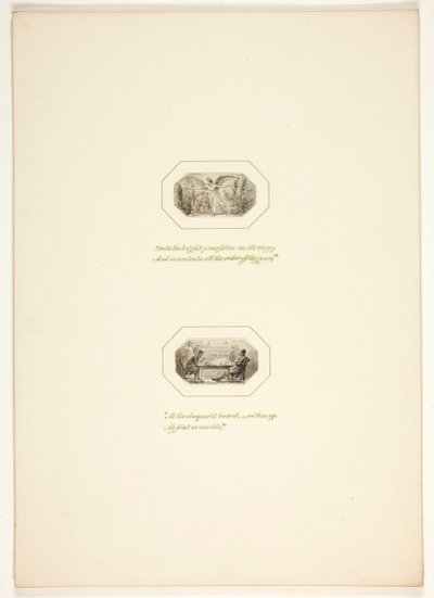 Studio per una tavola da The Task da Thomas Stothard