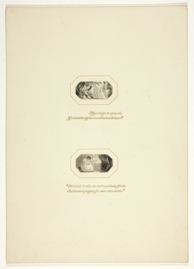 Studio per una tavola da The Triumphs of Temper, nel 1796 Royal Engagements Pocket Book da Thomas Stothard