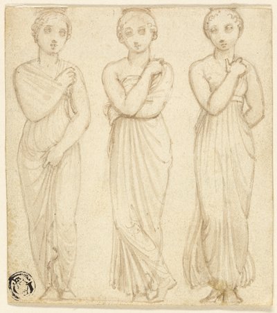 Tre figure femminili drappeggiate da Thomas Stothard