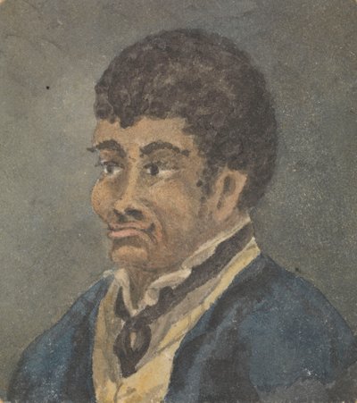 Ritratto di un marinaio, con pelle e capelli scuri da Thomas Streatfeild